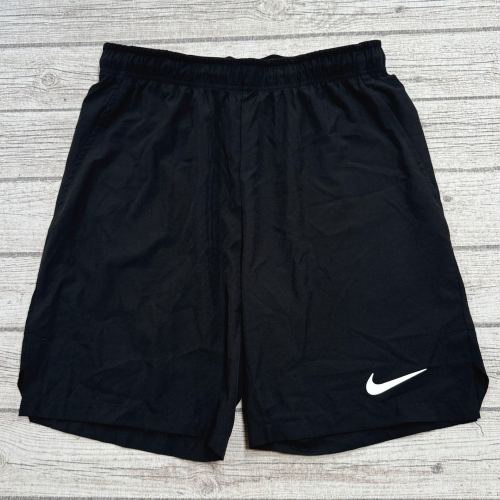 Nike Shorts Men's Large Black Dri-Fit Athletic Swoosh Sportswear Training Gym